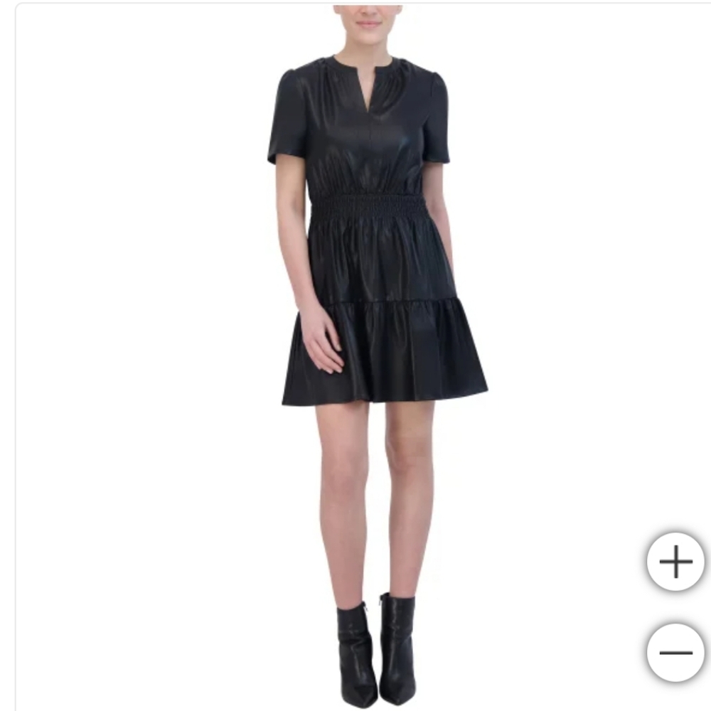 Vigoss Ladies' Faux Leather Dress Black NWT